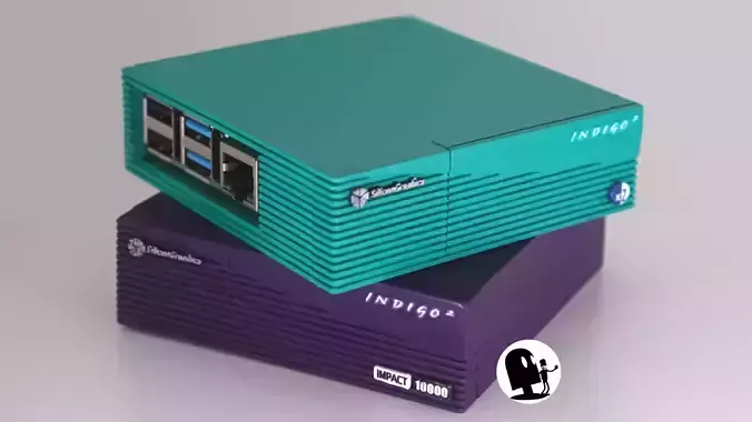 Silicon Graphics Indigo2 Raspberry Pi Case for 3D printing 3D print model