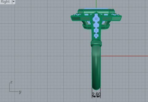 Square brilliant diamond ring 3724 3D print model 3D print model_6