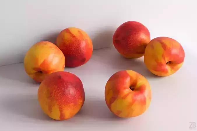 Nectarine 3D model