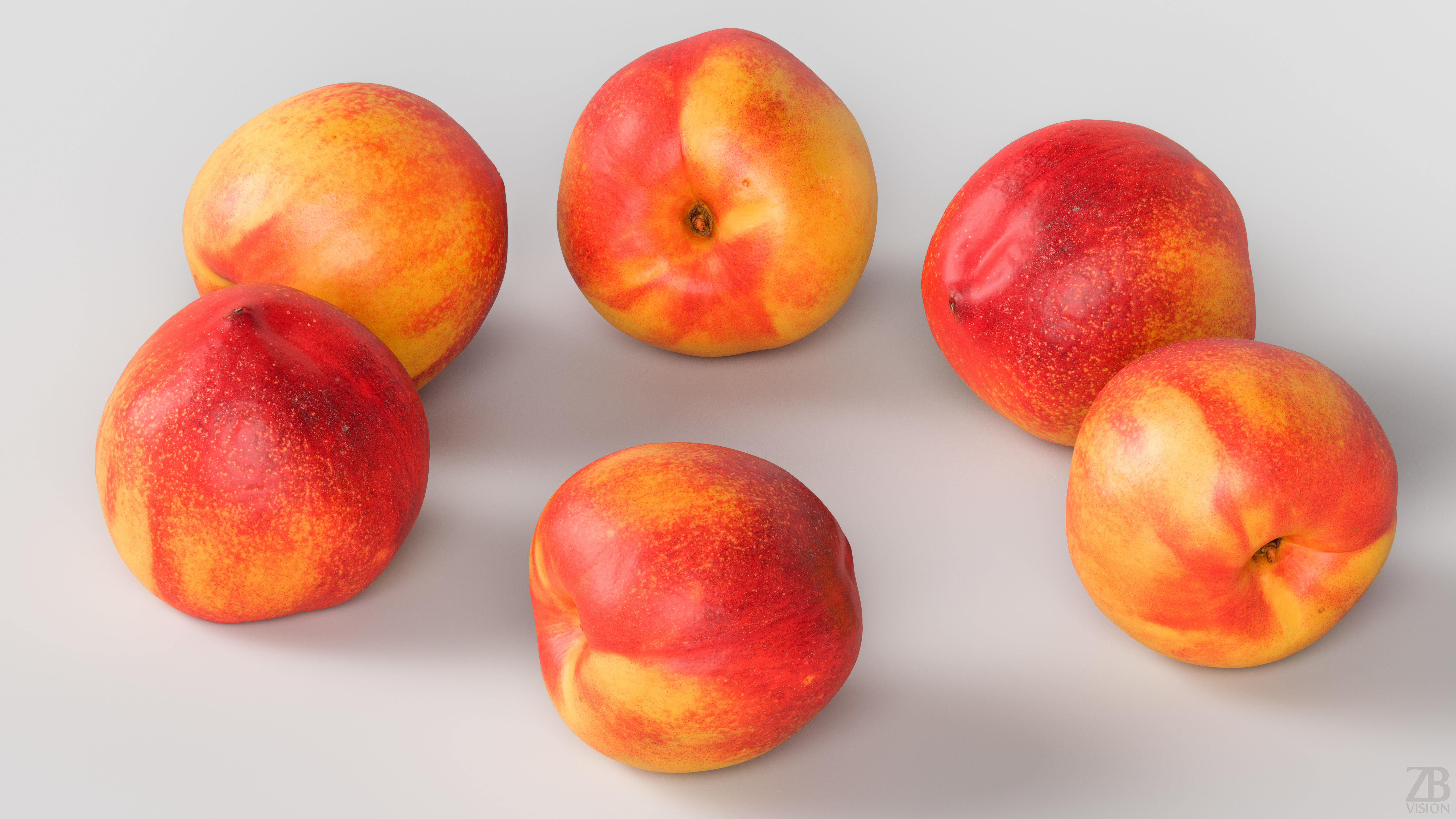 Nectarine 3D model_2