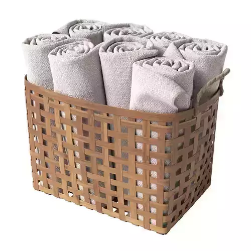 Basket with towels