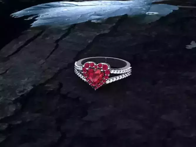 Heart Shape Diamond Ring