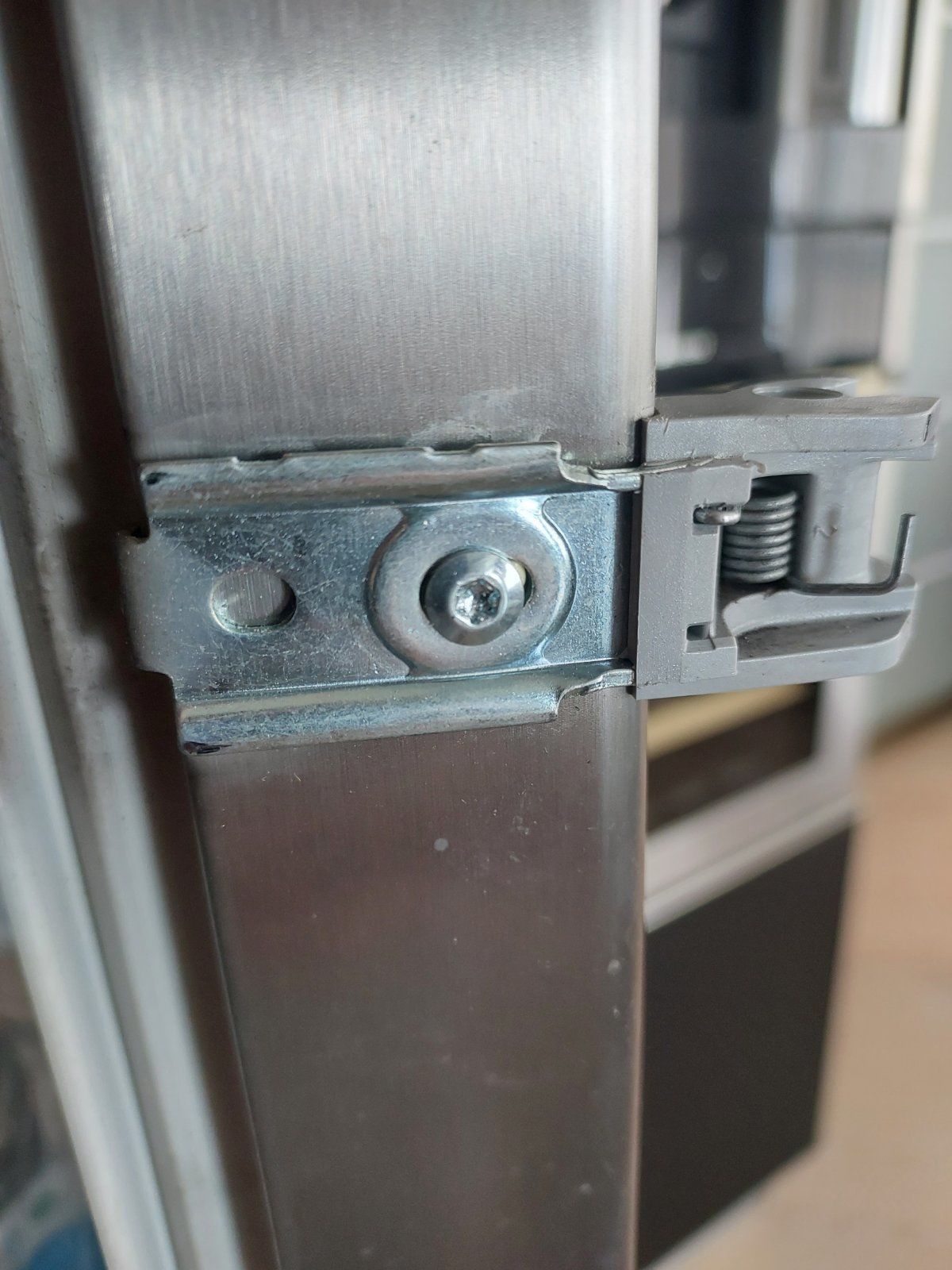 Liebherr refrigerator door handle mounting bracket 9590178 3D print model_3