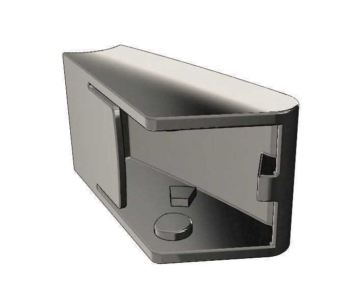 Liebherr refrigerator door handle mounting bracket 9590178 3D print model_1