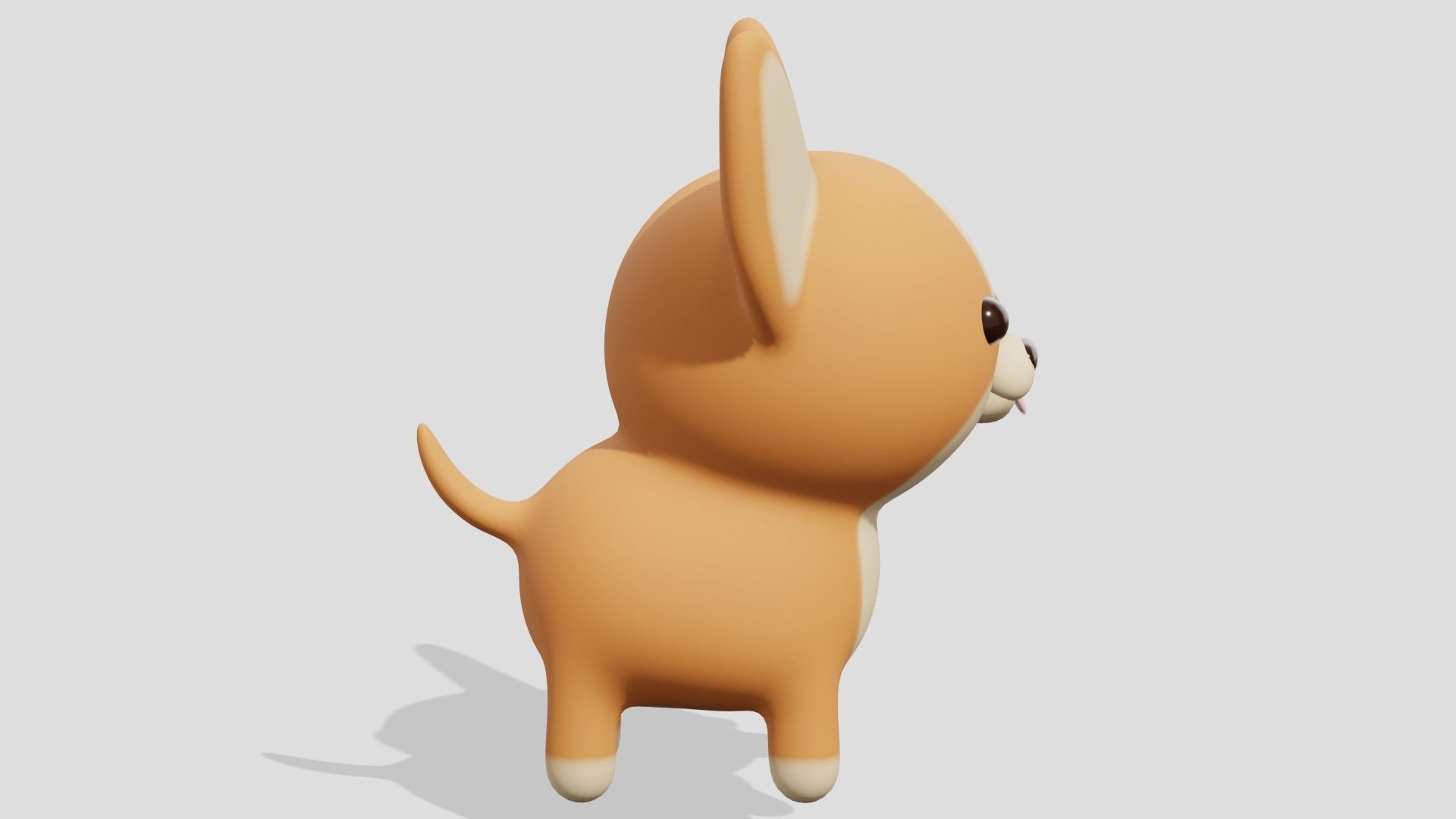 Cute chihuahua dog  3D model_2