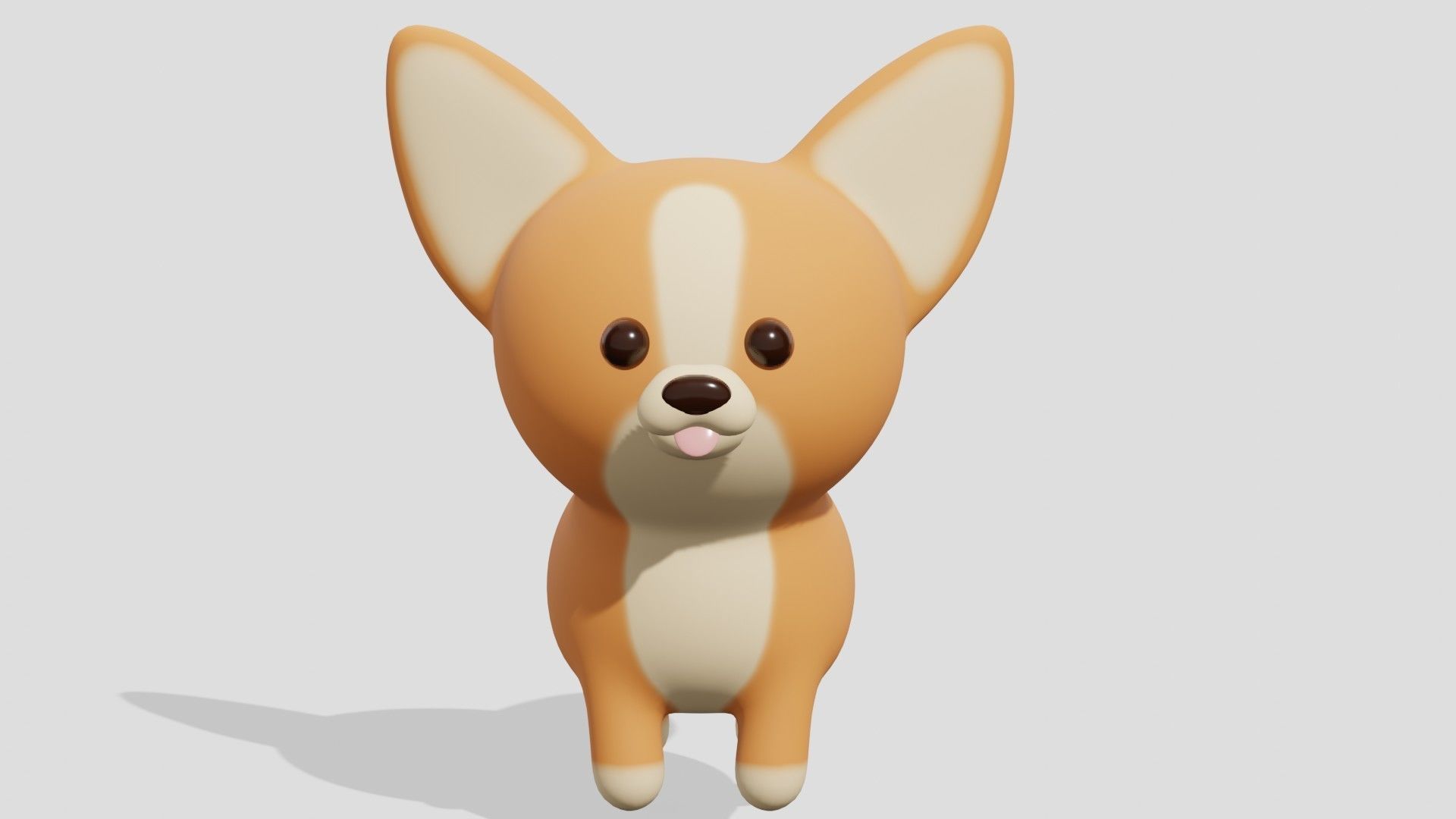Cute chihuahua dog  3D model_1