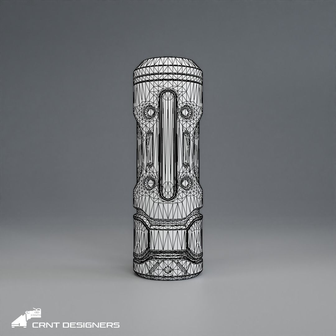 Scifi Grenade Low Poly PBR 3D Model Low-poly 3D model_2