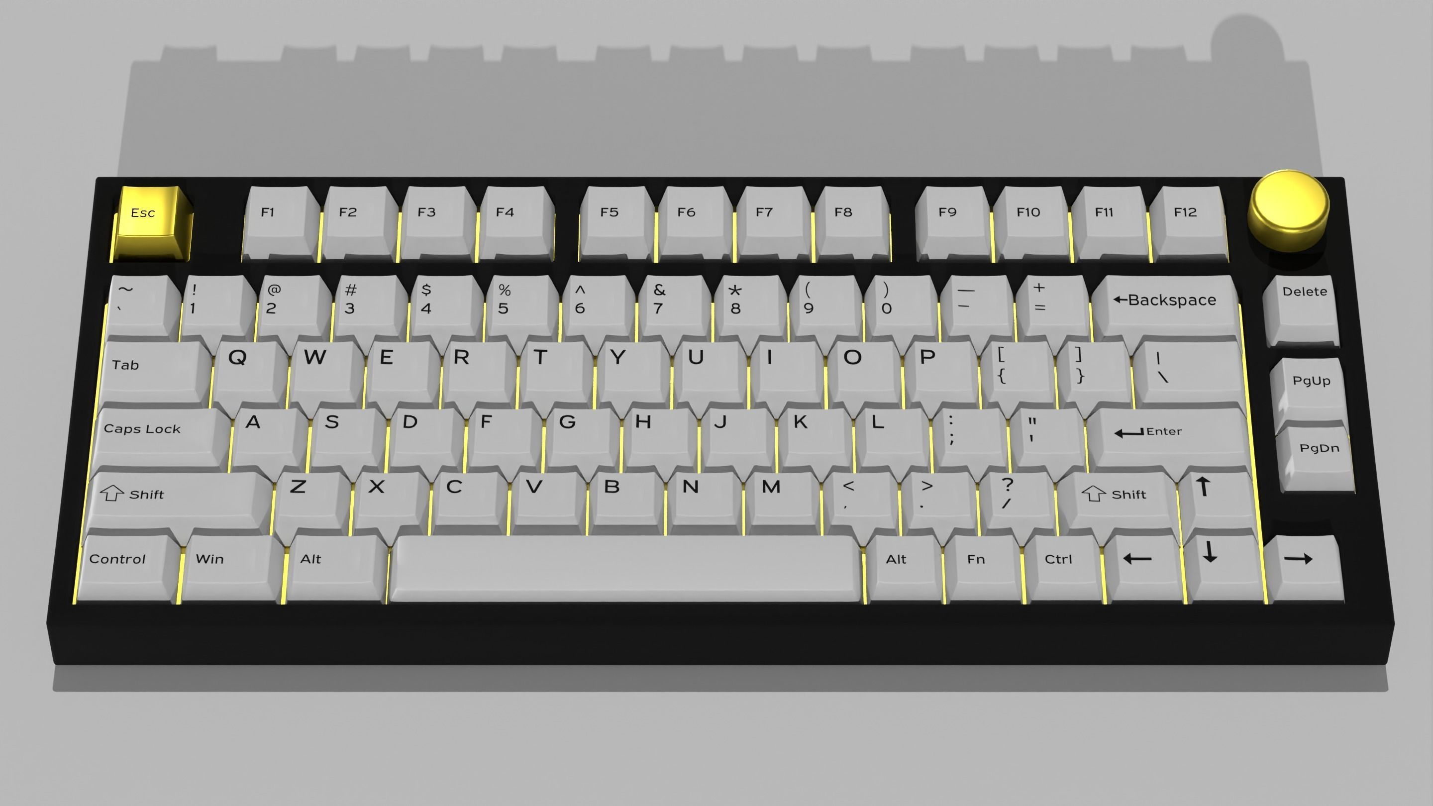Custom Mechanical Keyboard 3D model_29