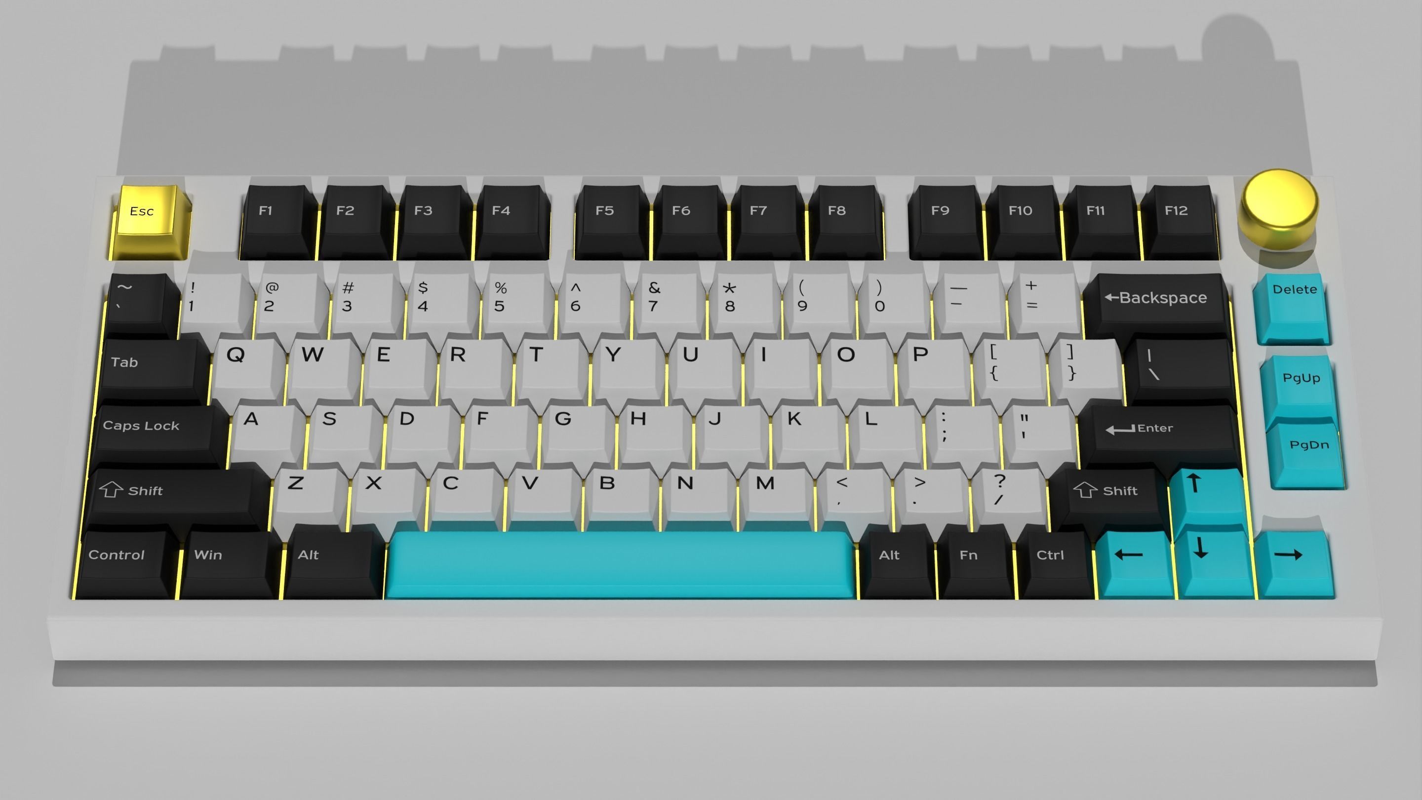 Custom Mechanical Keyboard 3D model_1