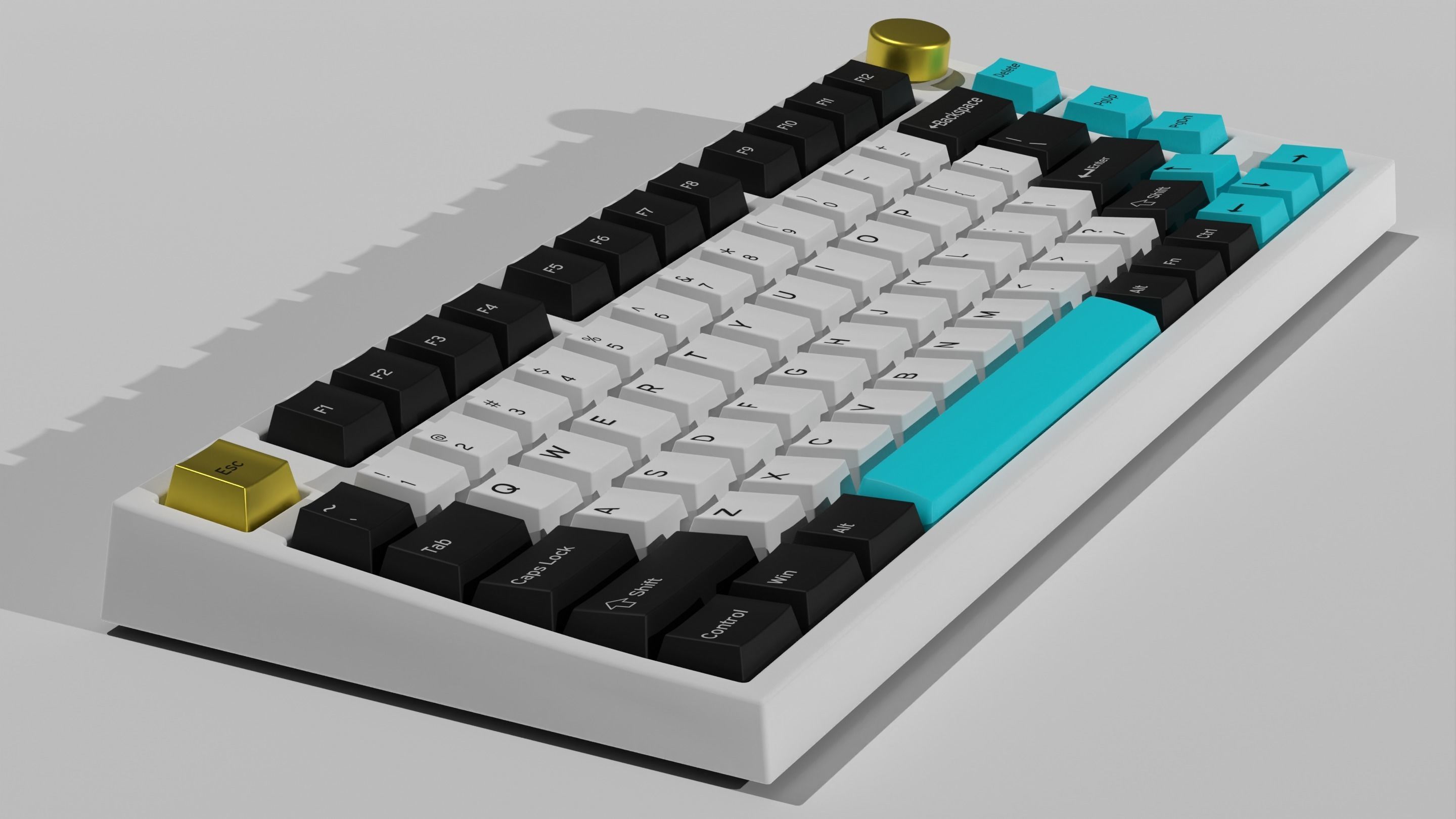 Custom Mechanical Keyboard 3D model_2