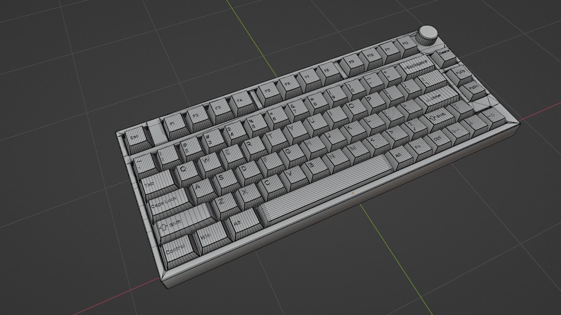 Custom Mechanical Keyboard 3D model_43