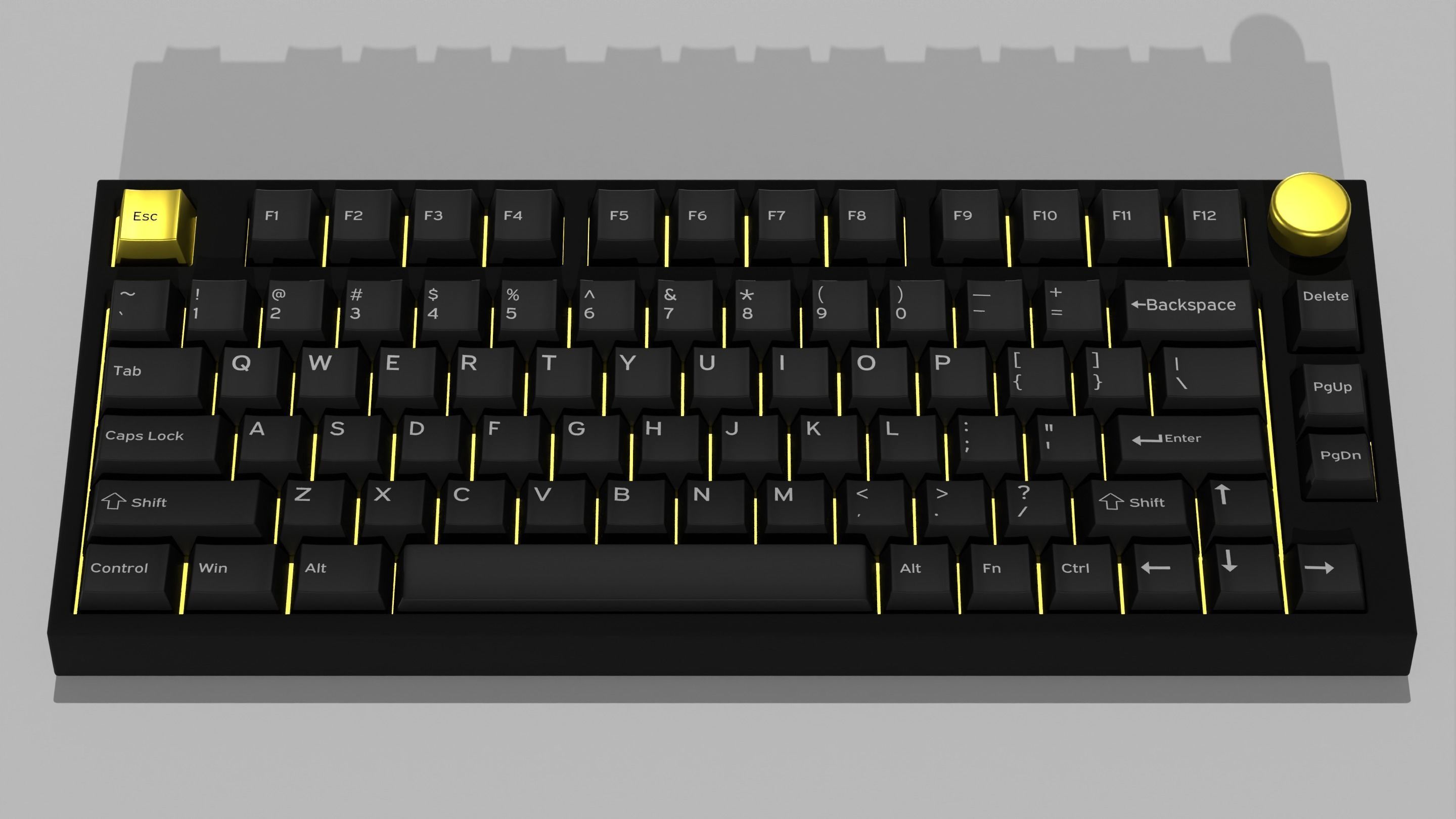 Custom Mechanical Keyboard 3D model_15