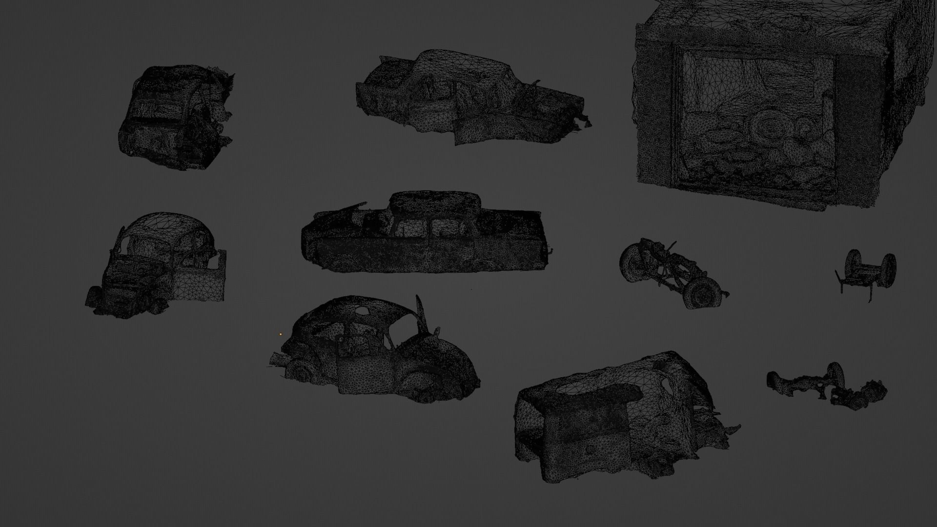 3D Scanned abandoned cars 3D model_5
