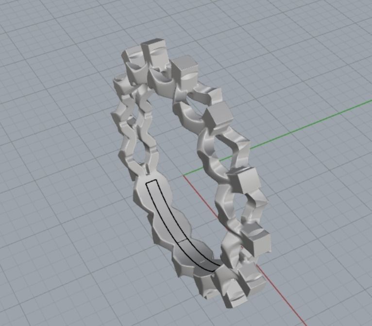 wedding ring 3D print model_9