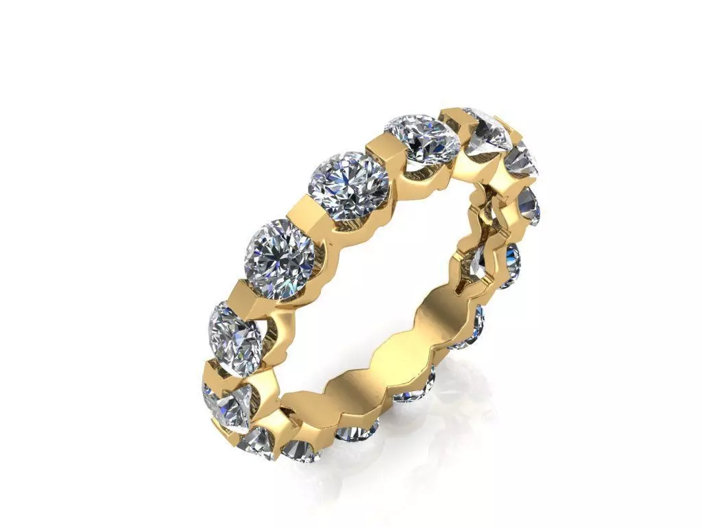 wedding ring 3D print model_0