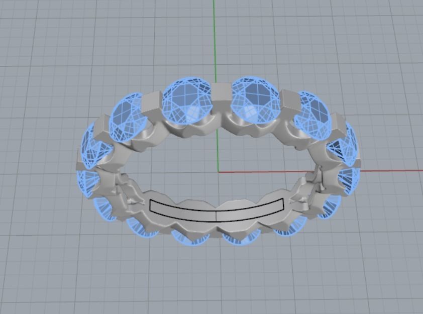 wedding ring 3D print model_8