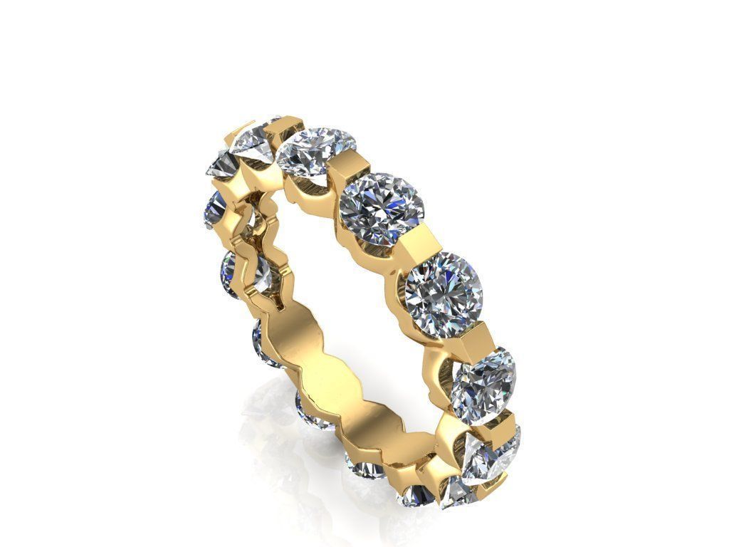 wedding ring 3D print model_2