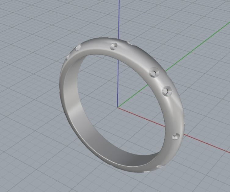 wedding ring 3D print model_9