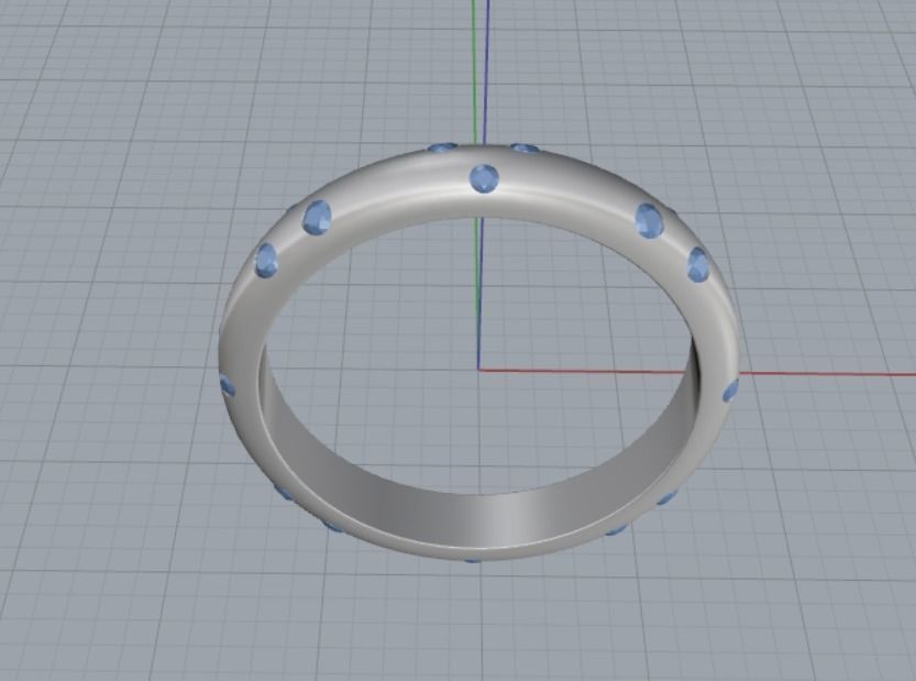 wedding ring 3D print model_7