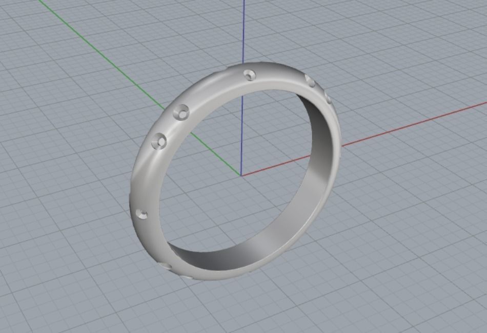 wedding ring 3D print model_8