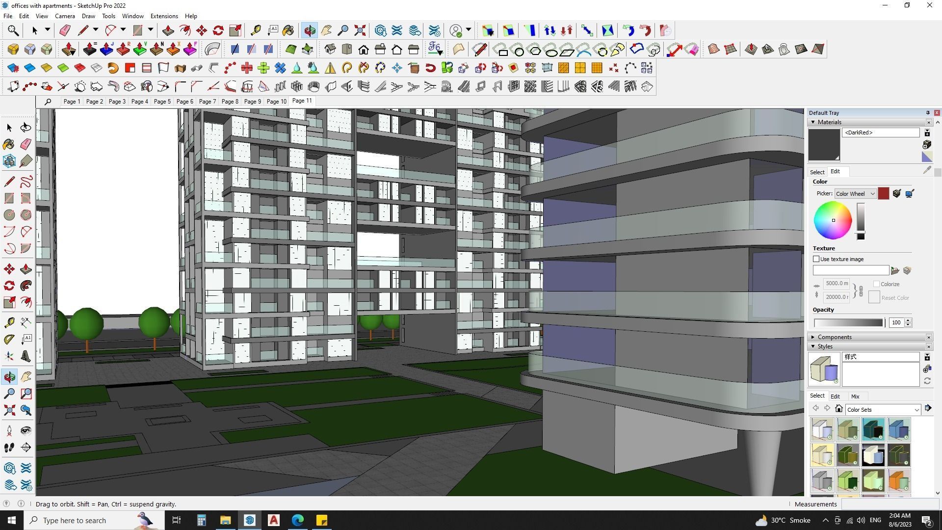 Architectural building sketchup model 3D model_10