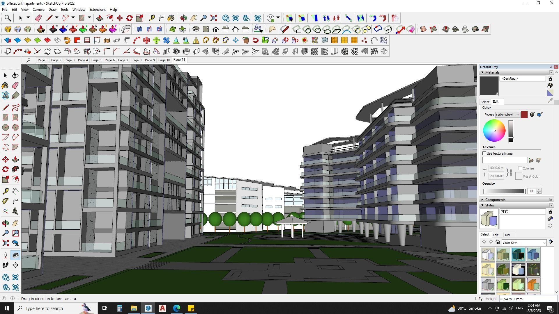 Architectural building sketchup model 3D model_12