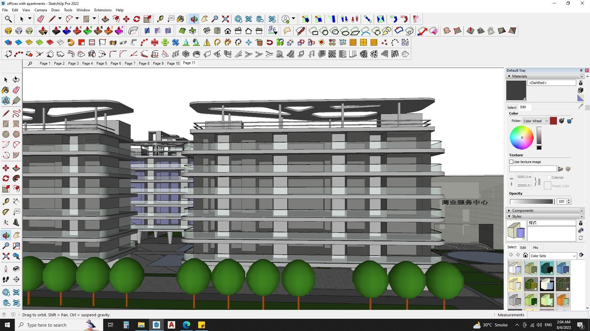 Architectural building sketchup model 3D model_8