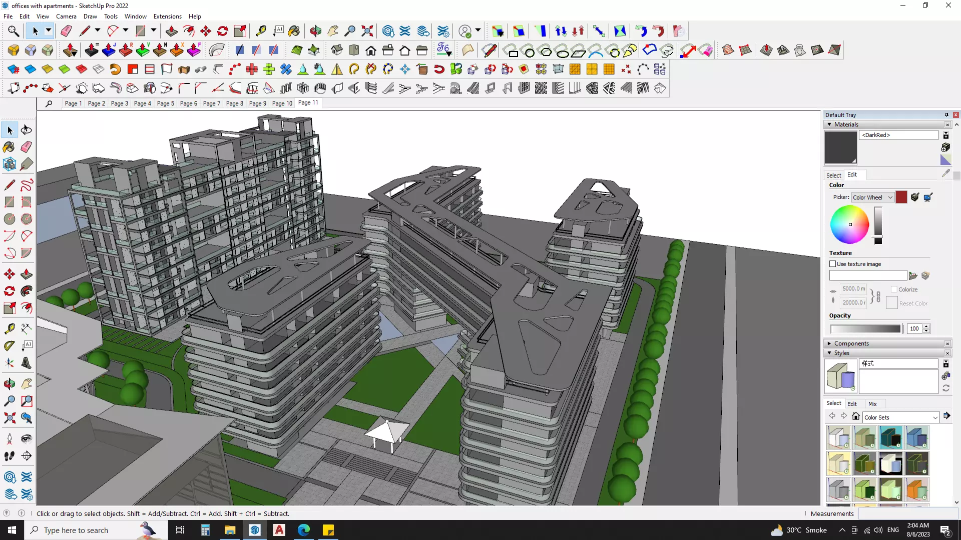 Architectural building sketchup model 3D model_0