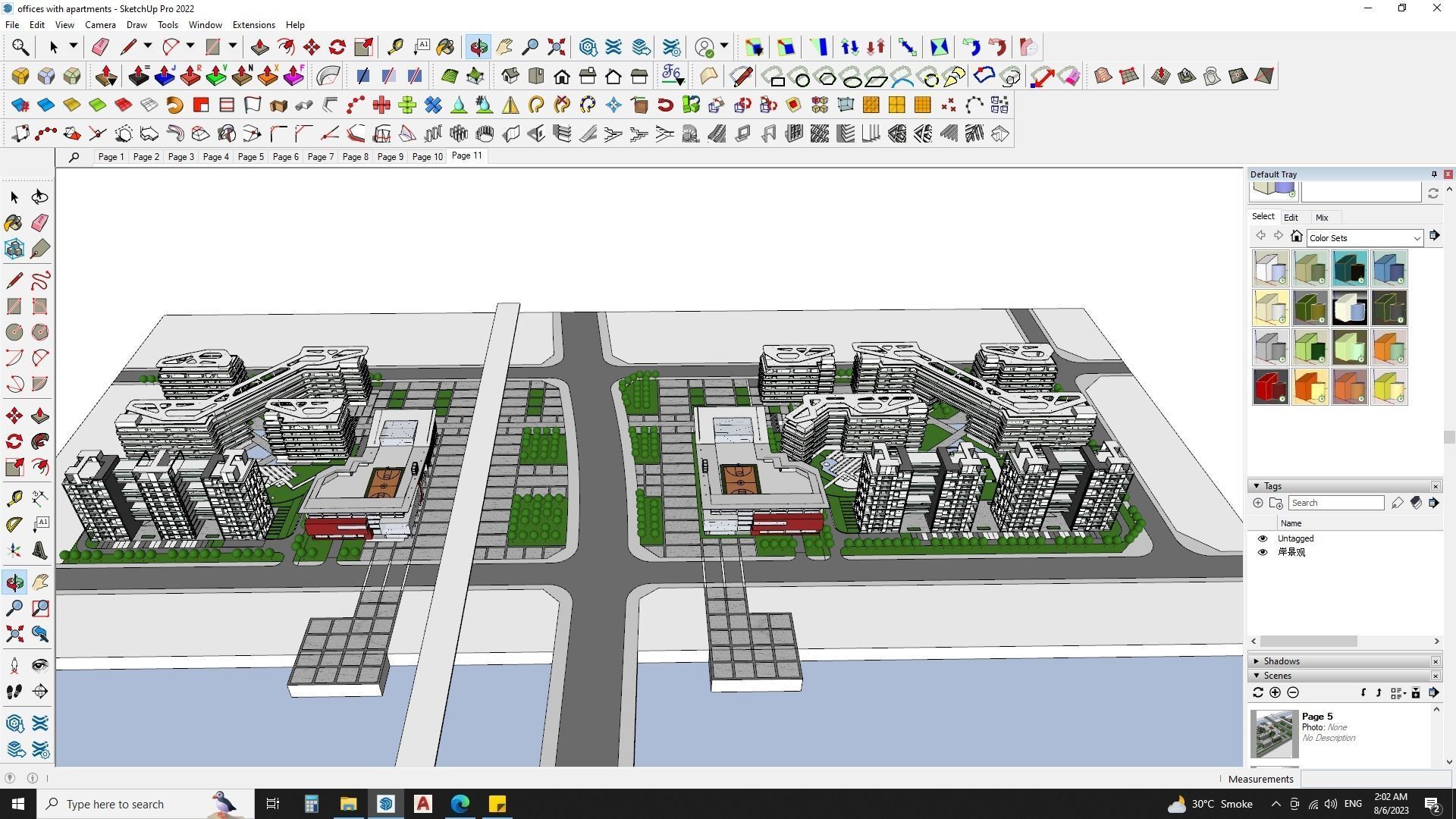 Architectural building sketchup model 3D model_1