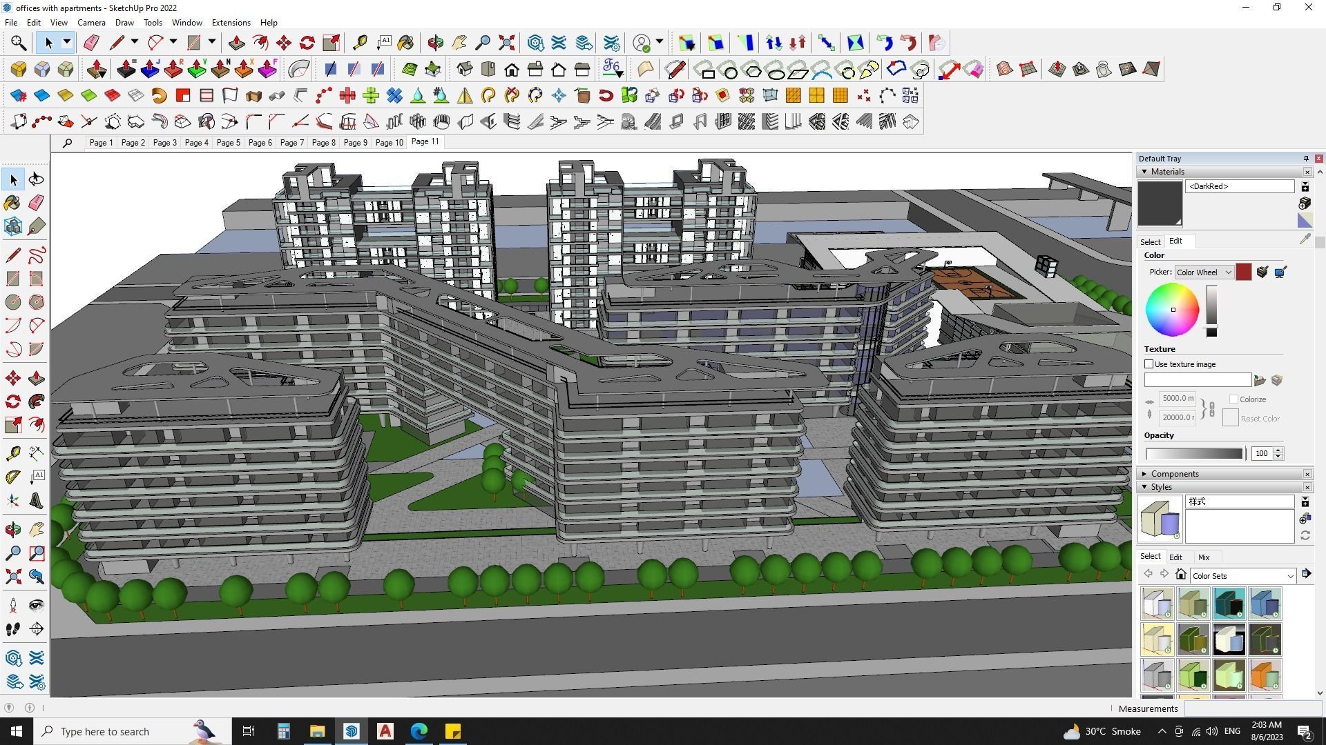 Architectural building sketchup model 3D model_5
