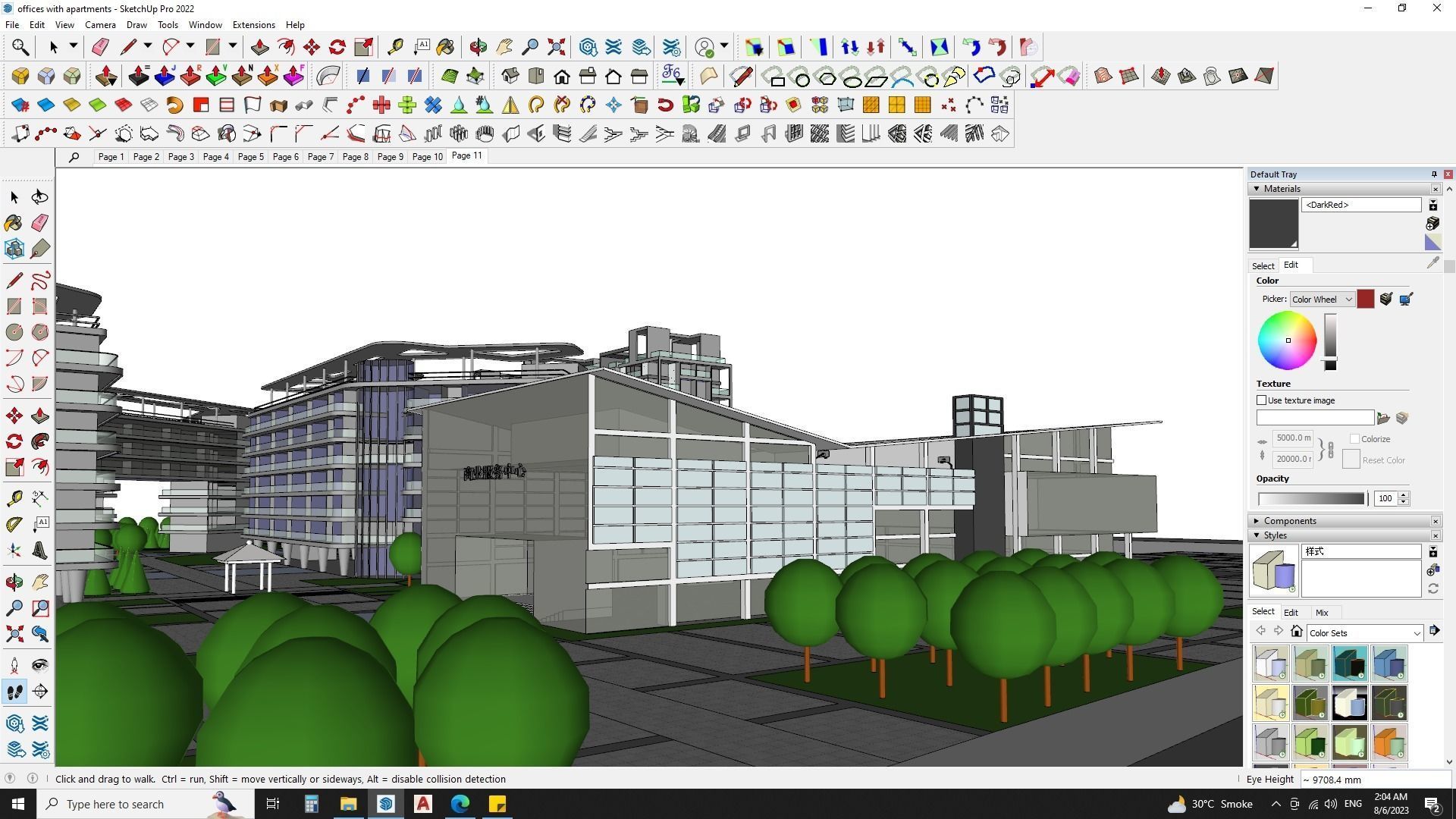 Architectural building sketchup model 3D model_7