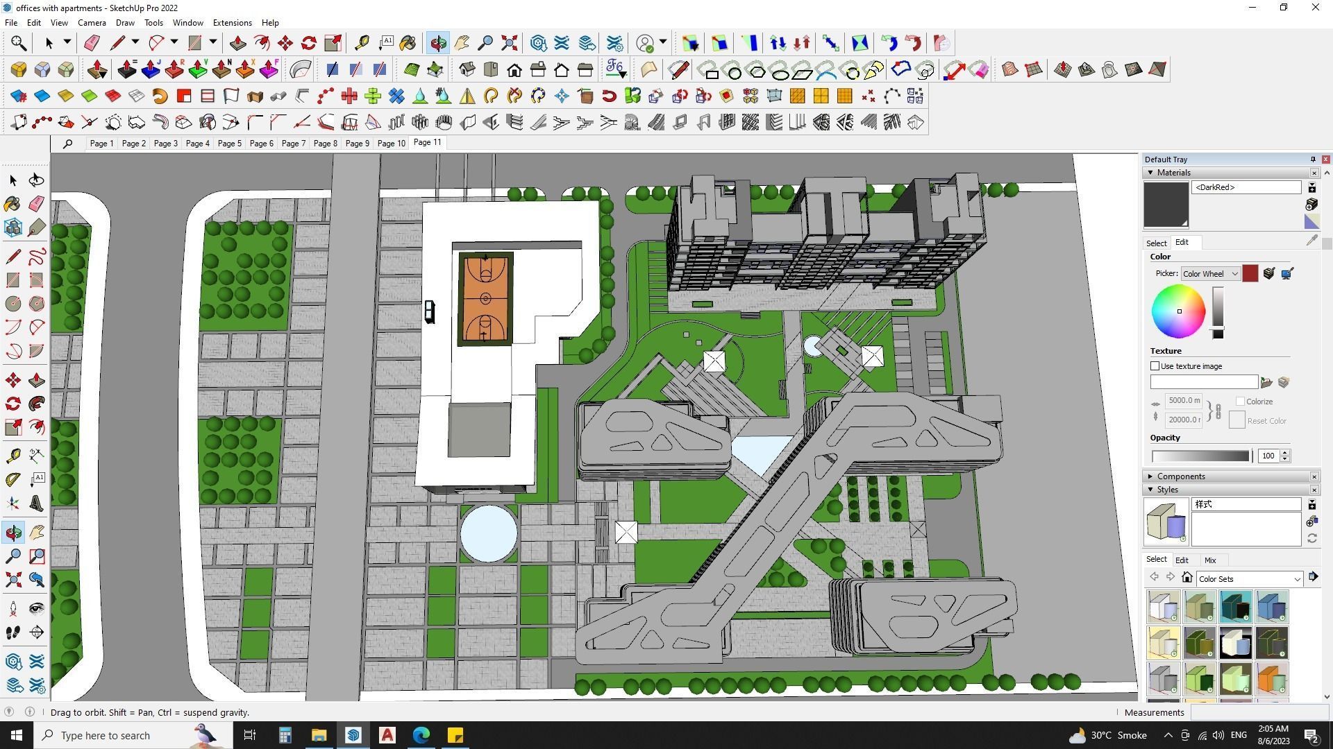 Architectural building sketchup model 3D model_3