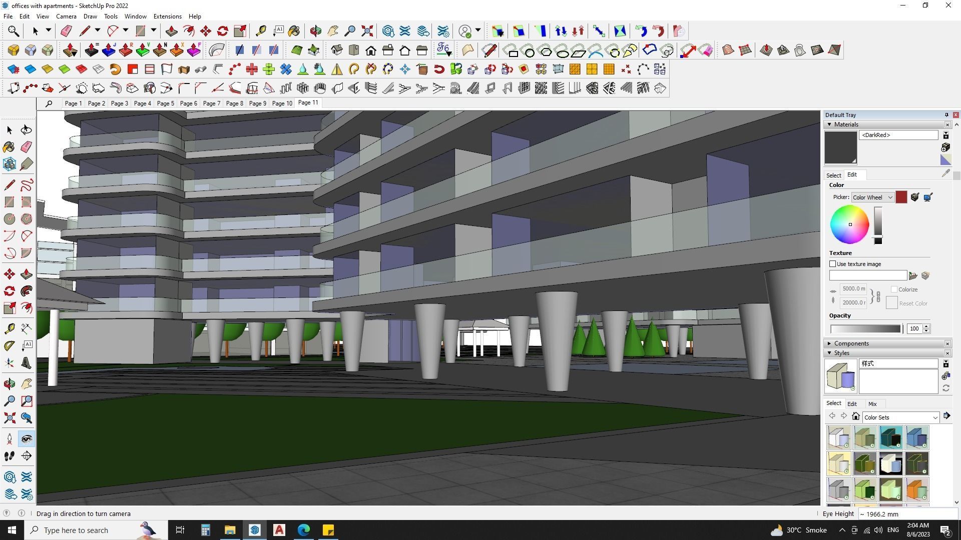 Architectural building sketchup model 3D model_2