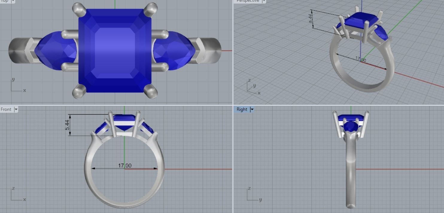 engagement rings 3D print model_5