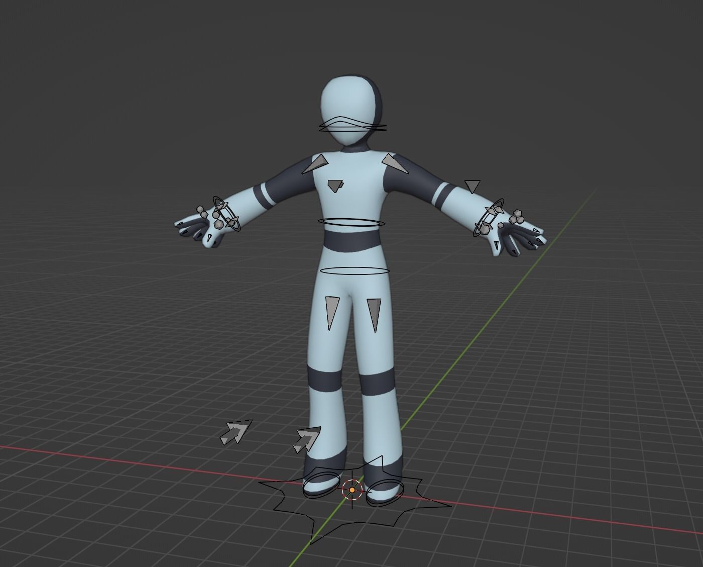 Basic Humanoid Rig Free 3D model_2