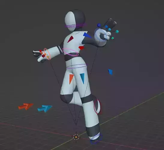 Basic Humanoid Rig Free 3D model