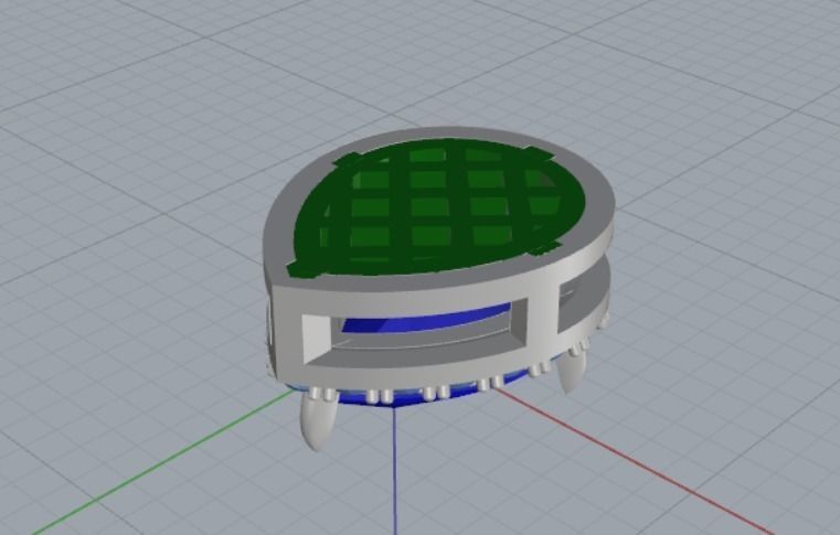 pendant with stones 3D print model_7