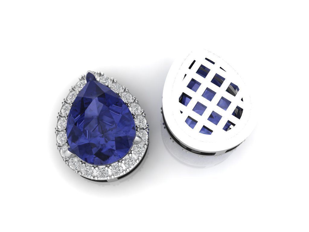 pendant with stones 3D print model_3