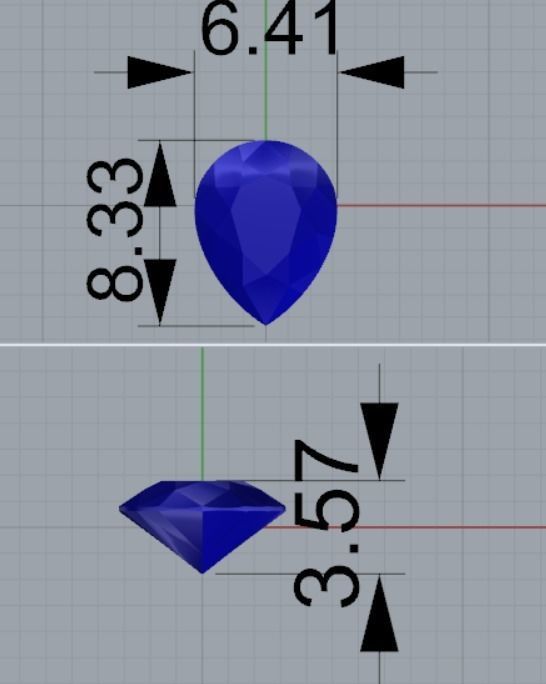 pendant with stones 3D print model_5