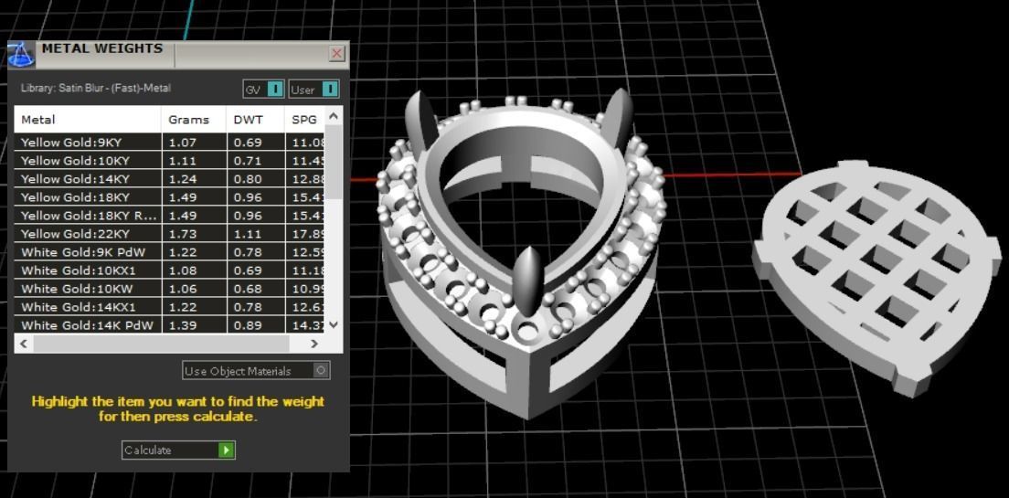 pendant with stones 3D print model_10