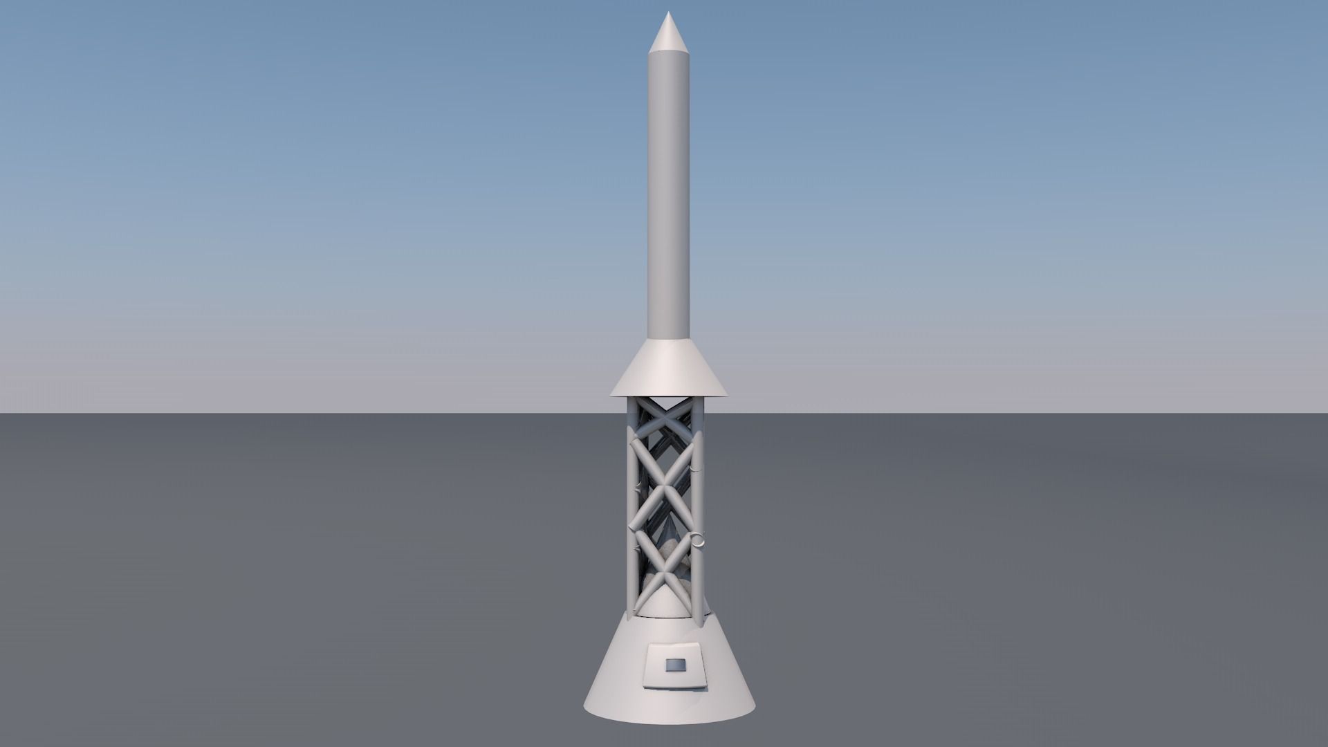 Apollo Satrun V cartoon style Low-poly 3D model_5