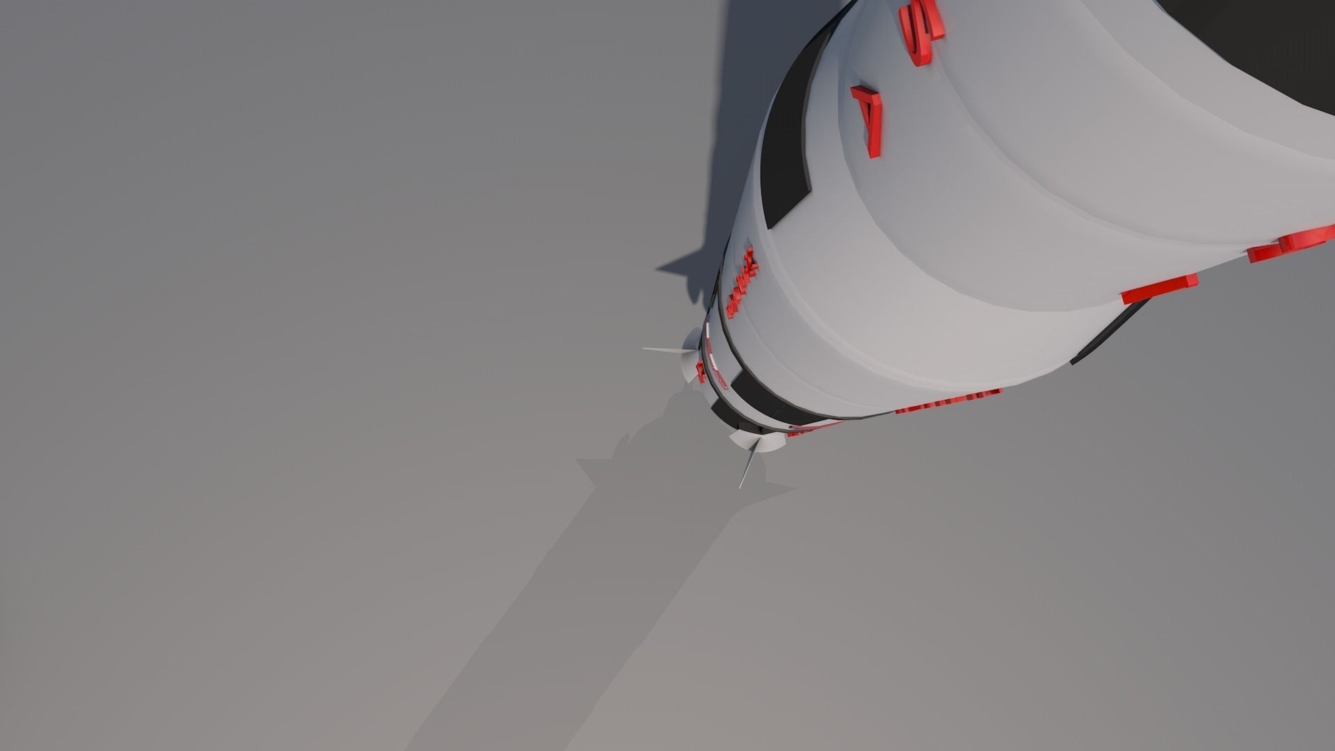 Apollo Satrun V cartoon style Low-poly 3D model_3