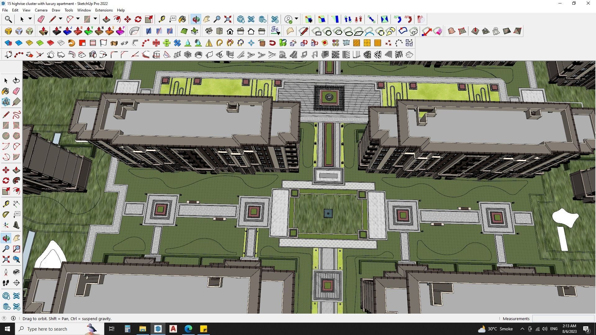 Highrise cluster with luxury apartments 3d model 3D model_12