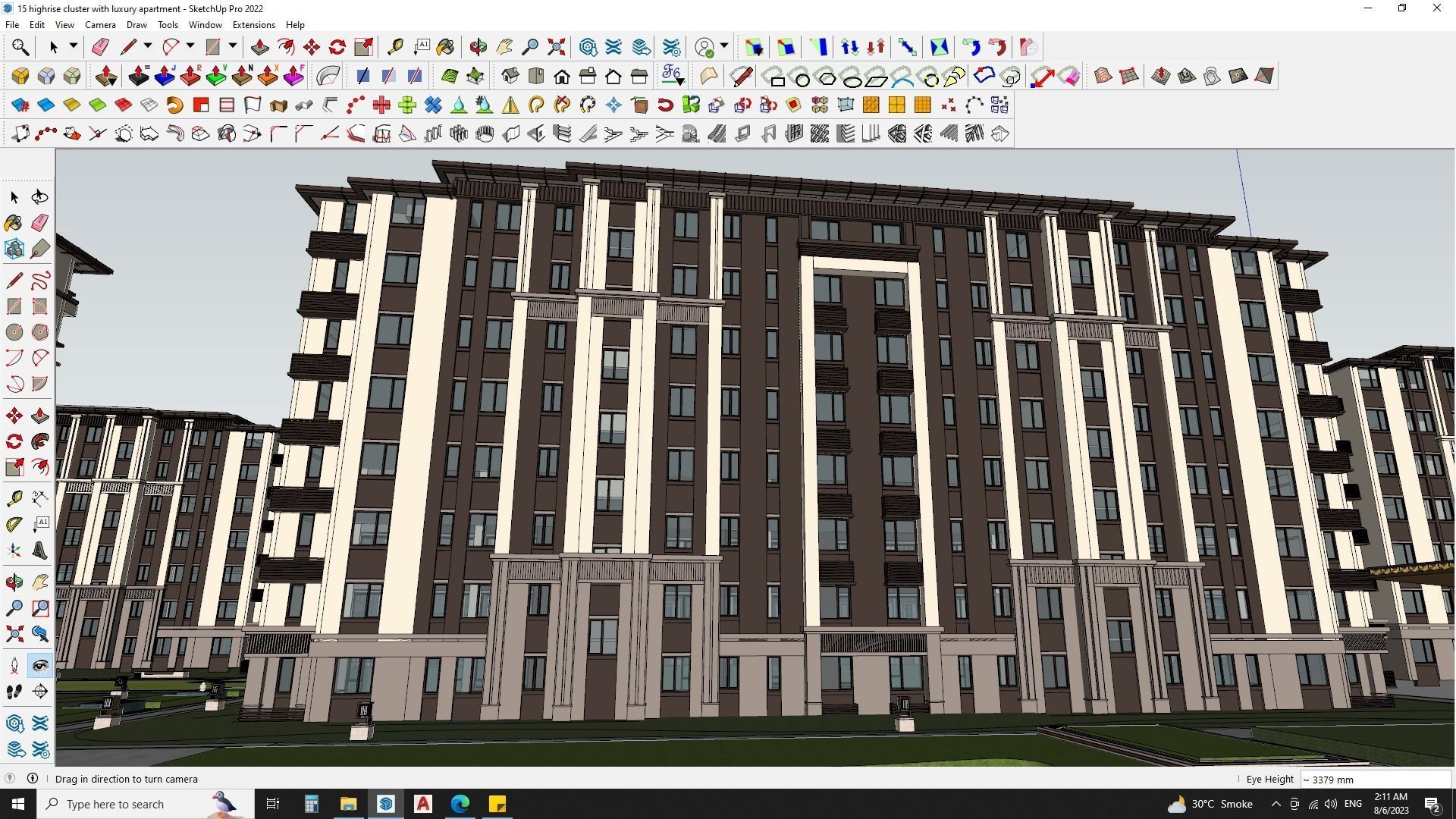 Highrise cluster with luxury apartments 3d model 3D model_3