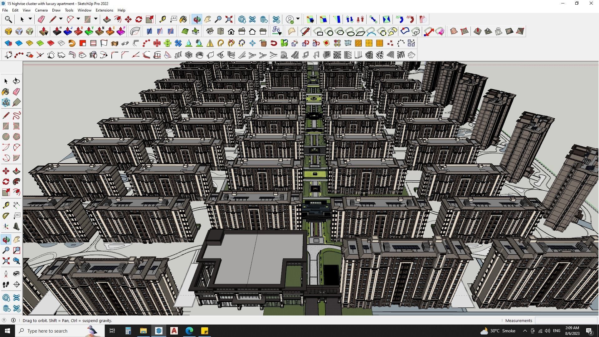 Highrise cluster with luxury apartments 3d model 3D model_11