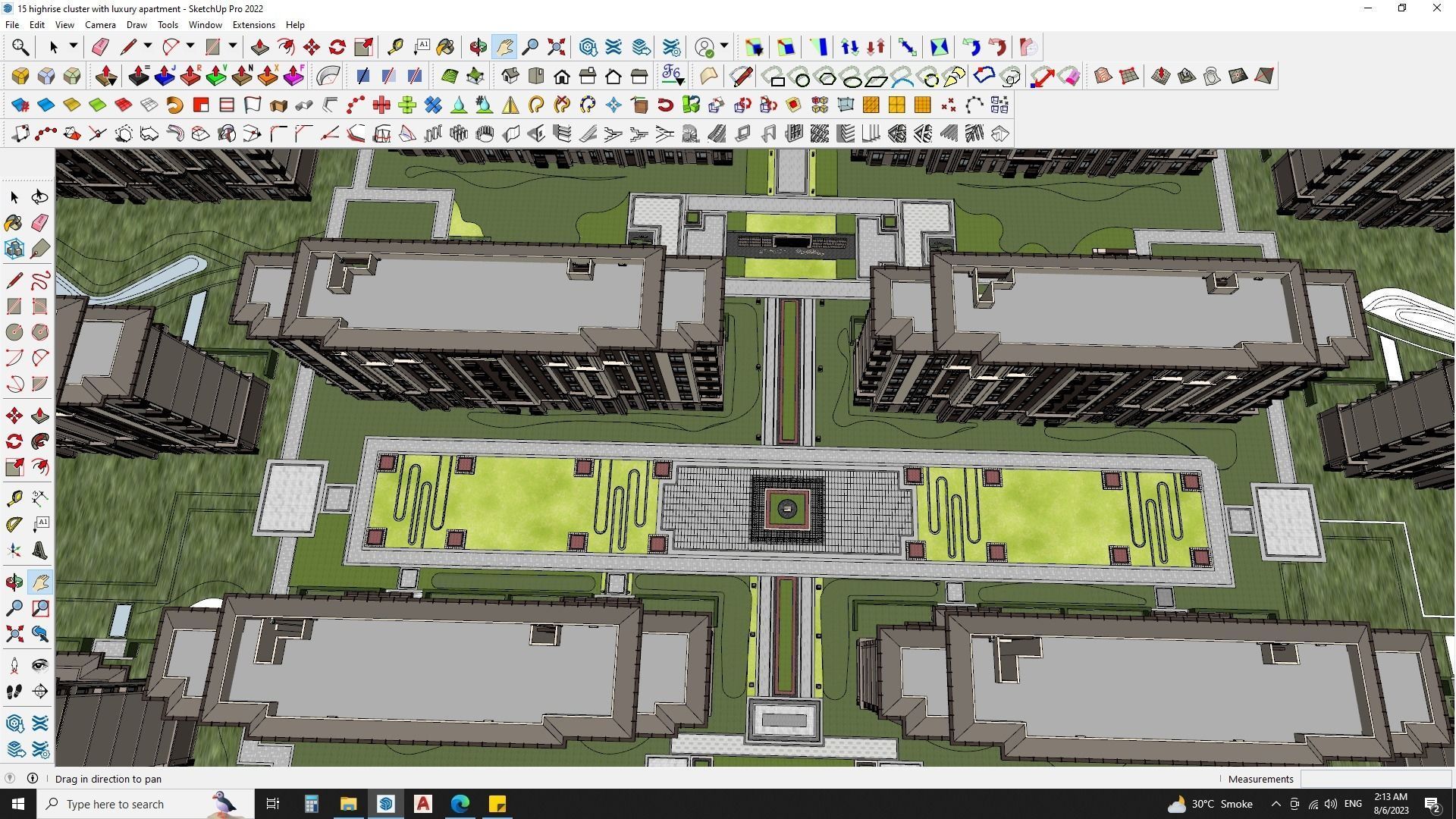 Highrise cluster with luxury apartments 3d model 3D model_13