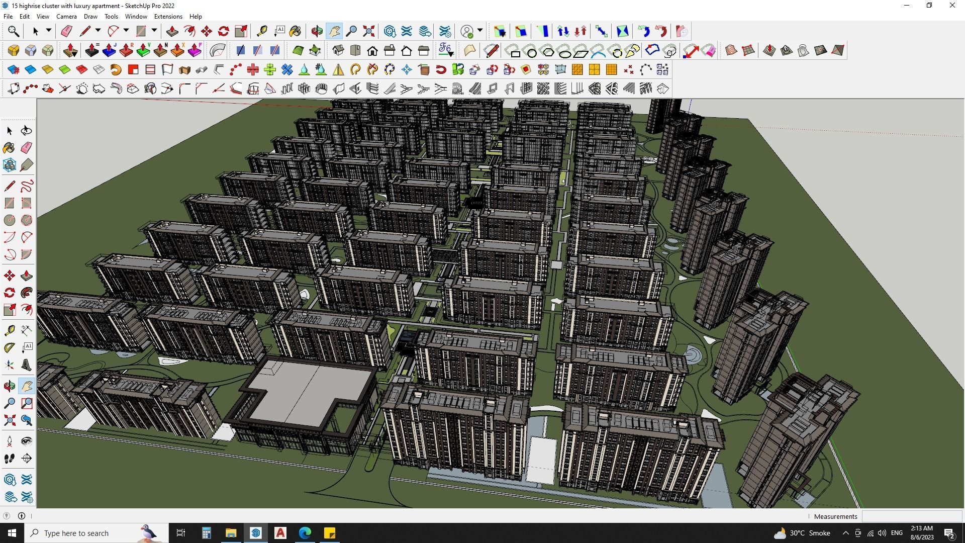 Highrise cluster with luxury apartments 3d model 3D model_17