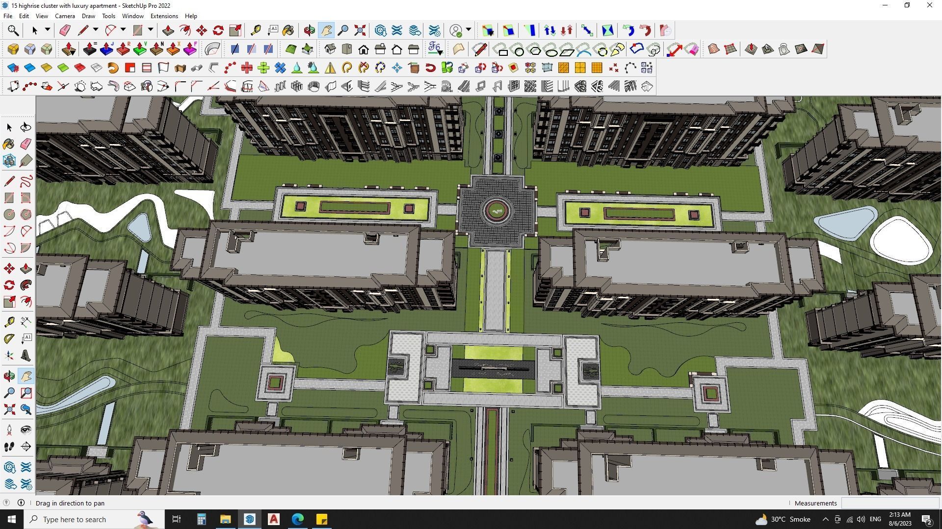 Highrise cluster with luxury apartments 3d model 3D model_14