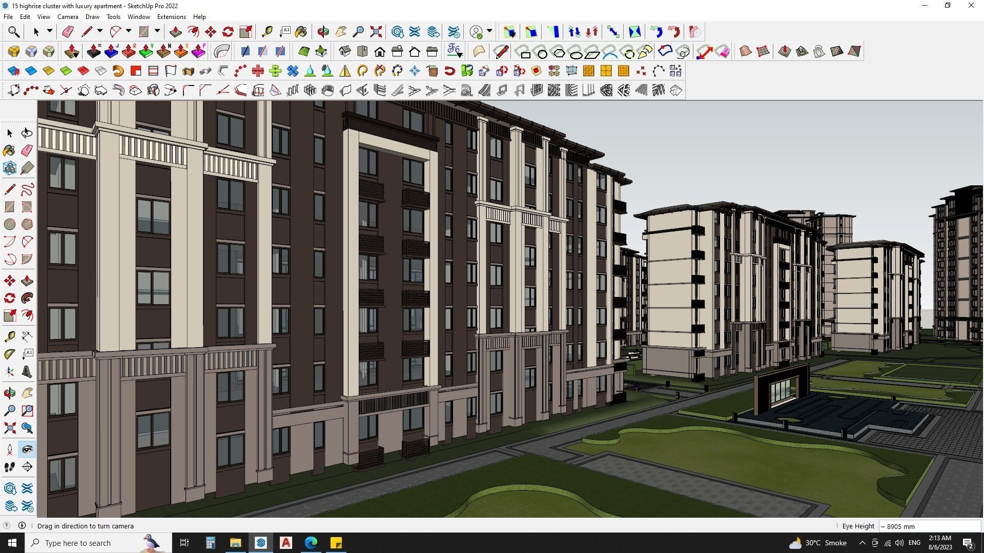 Highrise cluster with luxury apartments 3d model 3D model_10