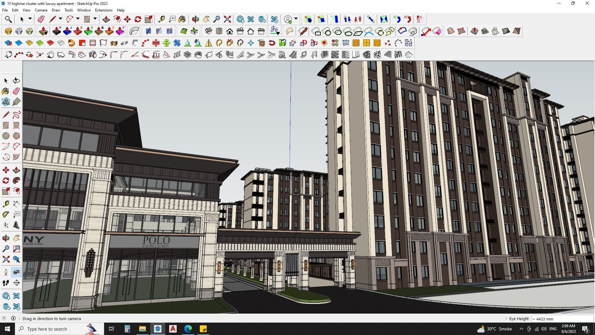 Highrise cluster with luxury apartments 3d model 3D model_21